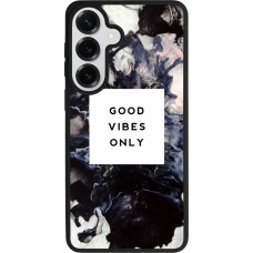 Coque Samsung Galaxy S26+ - Silicone rigide noir Marble Good Vibes Only