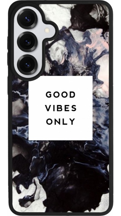 Coque Samsung Galaxy S26+ - Silicone rigide noir Marble Good Vibes Only