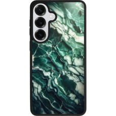 Coque Samsung Galaxy S26+ - Silicone rigide noir Marbre vert majestueux