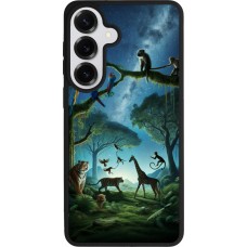 Coque Samsung Galaxy S26+ - Silicone rigide noir Paradis des animaux exotiques