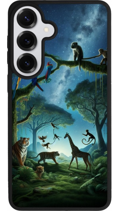 Coque Samsung Galaxy S26+ - Silicone rigide noir Paradis des animaux exotiques
