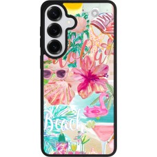 Samsung Galaxy S26+ Case Hülle - Silikon schwarz Preppy Collage Aloha
