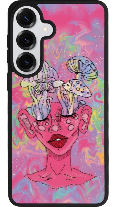 Samsung Galaxy S26+ Case Hülle - Silikon schwarz Psychedelic pink mushroom