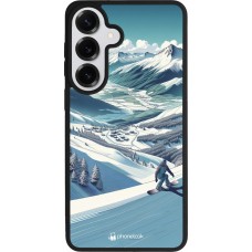 Samsung Galaxy S26+ Case Hülle - Silikon schwarz Snowboarder Berg