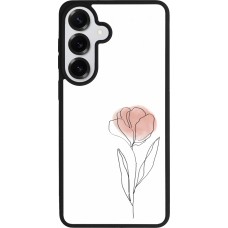 Samsung Galaxy S26+ Case Hülle - Silikon schwarz Spring 23 minimalist flower