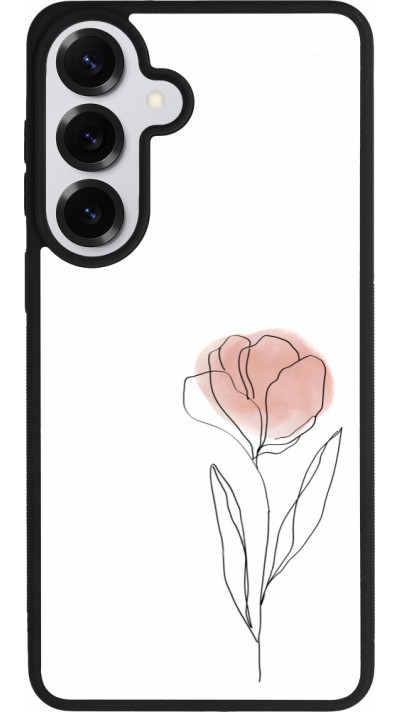 Samsung Galaxy S26+ Case Hülle - Silikon schwarz Spring 23 minimalist flower