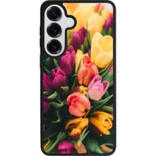 Coque Samsung Galaxy S26+ - Silicone rigide noir Bouquet of tulips 2026
