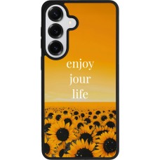 Samsung Galaxy S26+ Case Hülle - Silikon schwarz Summer 2025 Enjoy your life