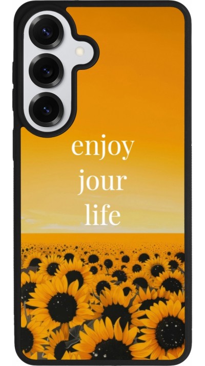 Samsung Galaxy S26+ Case Hülle - Silikon schwarz Summer 2025 Enjoy your life