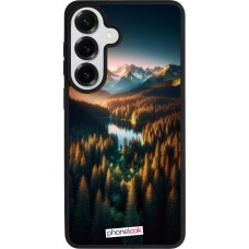 Samsung Galaxy S26+ Case Hülle - Silikon schwarz Sonnenuntergang Waldsee
