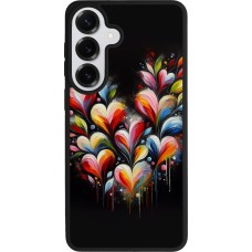 Samsung Galaxy S26+ Case Hülle - Silikon schwarz Valentin 2024 Schwarzes Herz Abstrakt