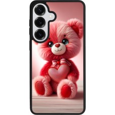 Samsung Galaxy S26+ Case Hülle - Silikon schwarz Valentin 2024 Rosaroter Teddybär