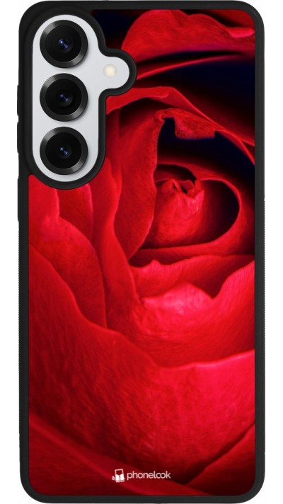 Samsung Galaxy S26+ Case Hülle - Silikon schwarz Valentine 2022 Rose
