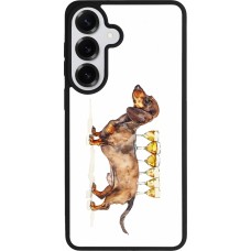 Coque Samsung Galaxy S26+ - Silicone rigide noir Wine Teckel