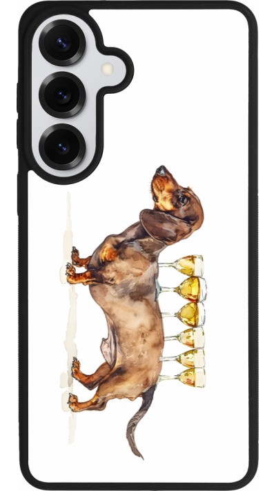 Coque Samsung Galaxy S26+ - Silicone rigide noir Wine Teckel