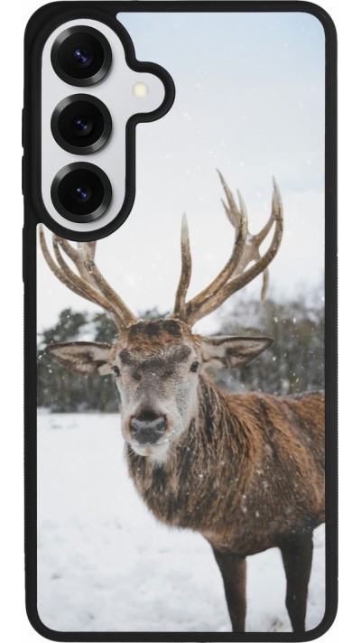 Coque Samsung Galaxy S26+ - Silicone rigide noir Winter 25 Winter reindeer