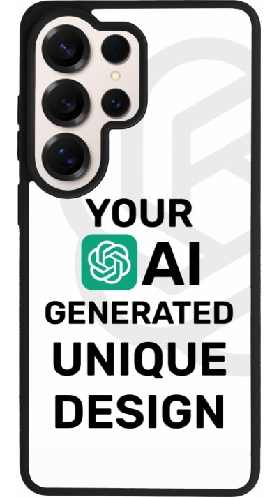 Coque Samsung Galaxy S26 Ultra - Silicone rigide noir Unique au monde générée par intelligence artificielle (AI) avec vos idées