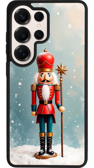 Coque Samsung Galaxy S26 Ultra - Silicone rigide noir Christmas 25 Nutcracker Snow
