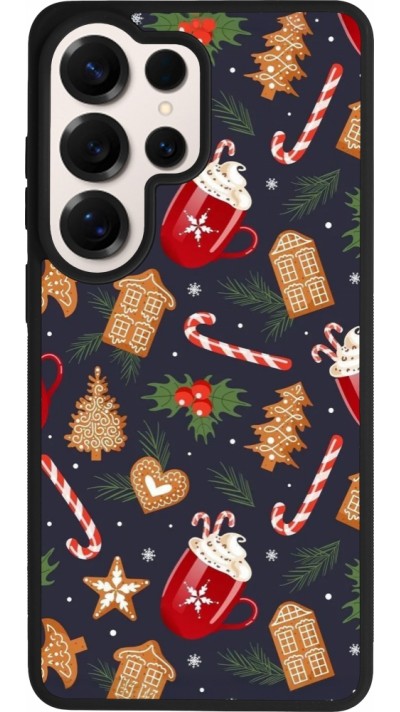Coque Samsung Galaxy S26 Ultra - Silicone rigide noir Christmas 25 Pattern Gingerbread House