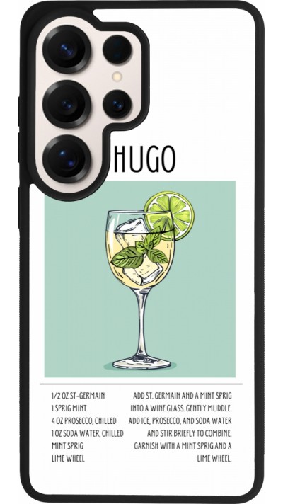 Coque Samsung Galaxy S26 Ultra - Silicone rigide noir Cocktail recette Hugo