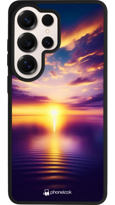 Samsung Galaxy S26 Ultra Case Hülle - Silikon schwarz Sonnenuntergang gelb violett