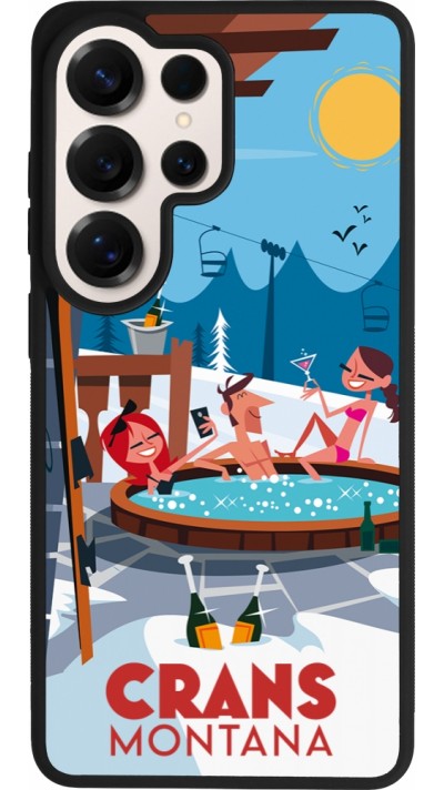 Coque Samsung Galaxy S26 Ultra - Silicone rigide noir Crans-Montana Mountain Jacuzzi