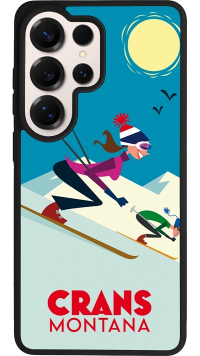 Coque Samsung Galaxy S26 Ultra - Silicone rigide noir Crans-Montana Ski Downhill