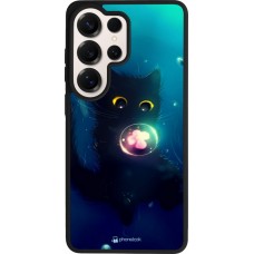 Coque Samsung Galaxy S26 Ultra - Silicone rigide noir Cute Cat Bubble