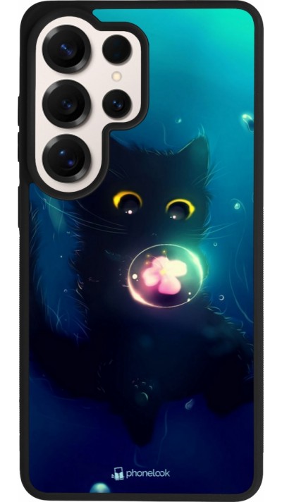 Coque Samsung Galaxy S26 Ultra - Silicone rigide noir Cute Cat Bubble