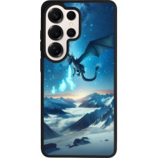 Coque Samsung Galaxy S26 Ultra - Silicone rigide noir Dragon nocturne montagne