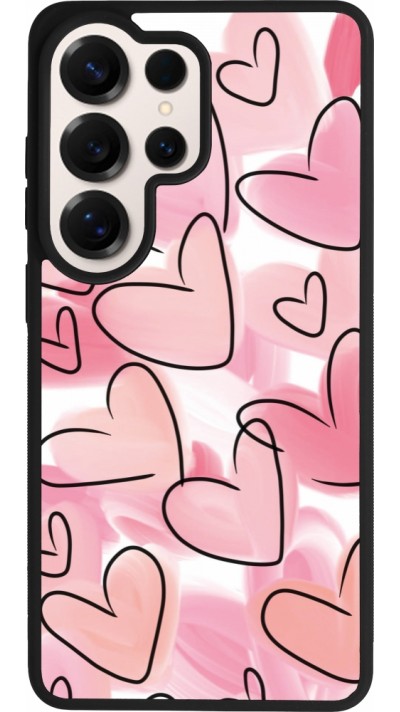 Coque Samsung Galaxy S26 Ultra - Silicone rigide noir Easter 2023 pink hearts