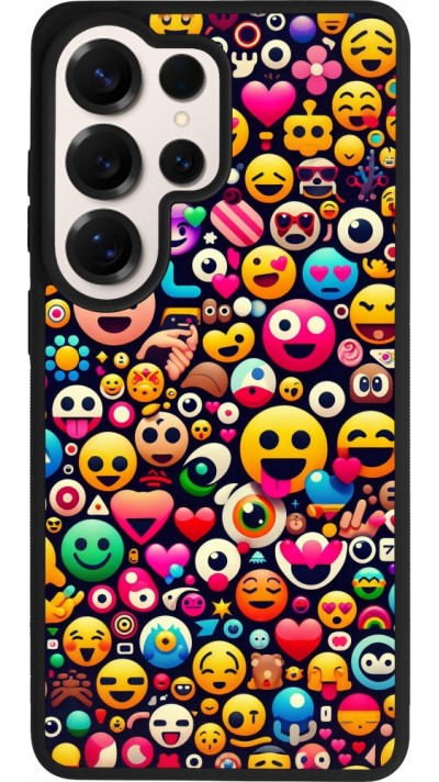 Coque Samsung Galaxy S26 Ultra - Silicone rigide noir Emoji Mix Color