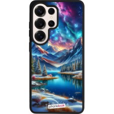 Coque Samsung Galaxy S26 Ultra - Silicone rigide noir Fantasy Mountain Lake Sky Stars