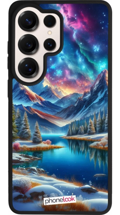 Coque Samsung Galaxy S26 Ultra - Silicone rigide noir Fantasy Mountain Lake Sky Stars