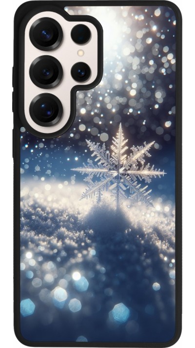 Samsung Galaxy S26 Ultra Case Hülle - Silikon schwarz Schneeflocke Solar Glanz