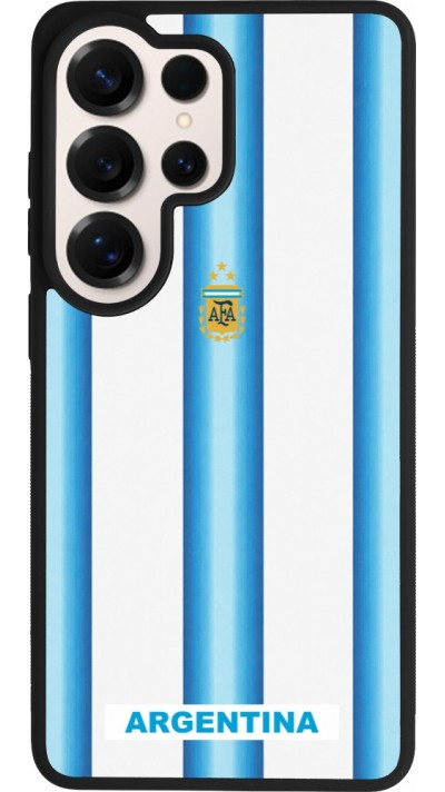 Coque Samsung Galaxy S26 Ultra - Silicone rigide noir Maillot de football Argentine 2026 personnalisable