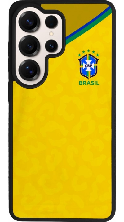 Coque Samsung Galaxy S26 Ultra - Silicone rigide noir Maillot de football Brésil 2022 personnalisable