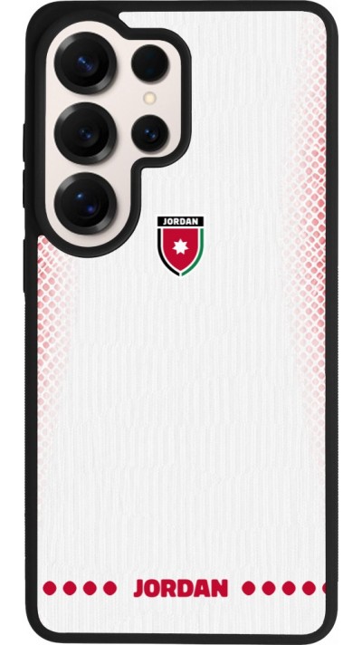 Coque Samsung Galaxy S26 Ultra - Silicone rigide noir Maillot de football Jordanie 2026 personnalisable