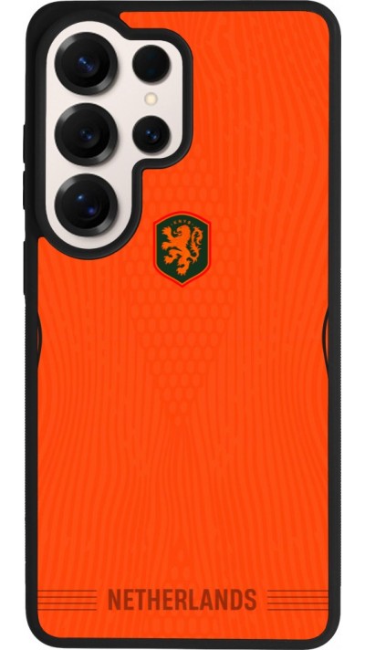 Coque Samsung Galaxy S26 Ultra - Silicone rigide noir Maillot de football Pays-Bas 2026 personnalisable