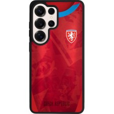 Coque Samsung Galaxy S26 Ultra - Silicone rigide noir Maillot de football République Tchèque personnalisable