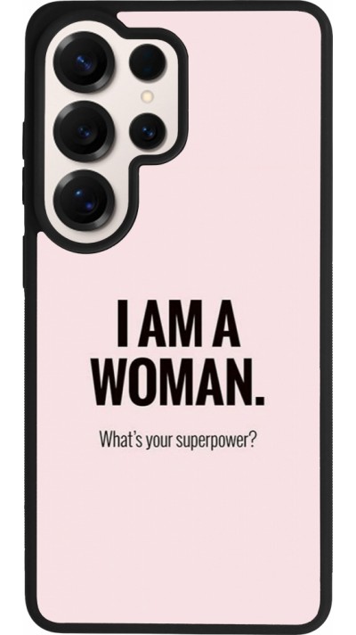 Coque Samsung Galaxy S26 Ultra - Silicone rigide noir I am a woman