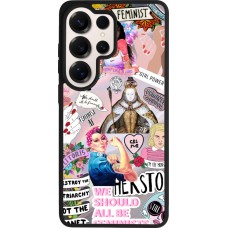 Coque Samsung Galaxy S26 Ultra - Silicone rigide noir Girl Power Collage