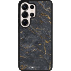 Coque Samsung Galaxy S26 Ultra - Silicone rigide noir Grey Gold Marble