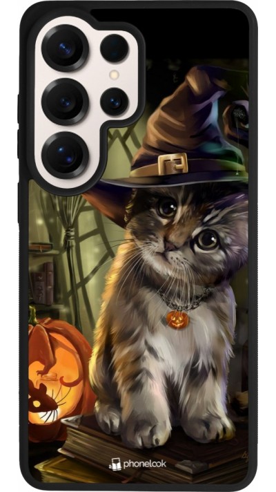 Coque Samsung Galaxy S26 Ultra - Silicone rigide noir Halloween 21 Witch cat