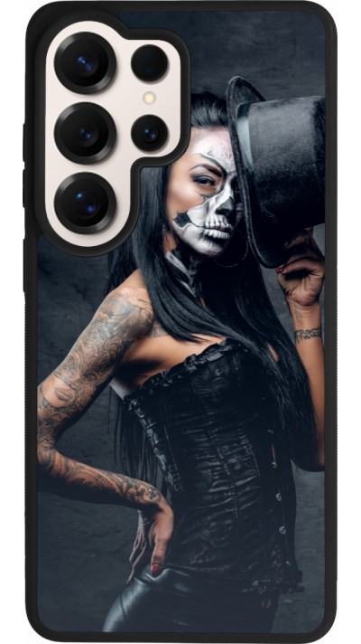 Coque Samsung Galaxy S26 Ultra - Silicone rigide noir Halloween 22 Tattooed Girl