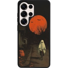 Coque Samsung Galaxy S26 Ultra - Silicone rigide noir Halloween 2025 Ghost on a bicycle