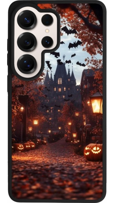Coque Samsung Galaxy S26 Ultra - Silicone rigide noir Halloween 2025 Haunted house