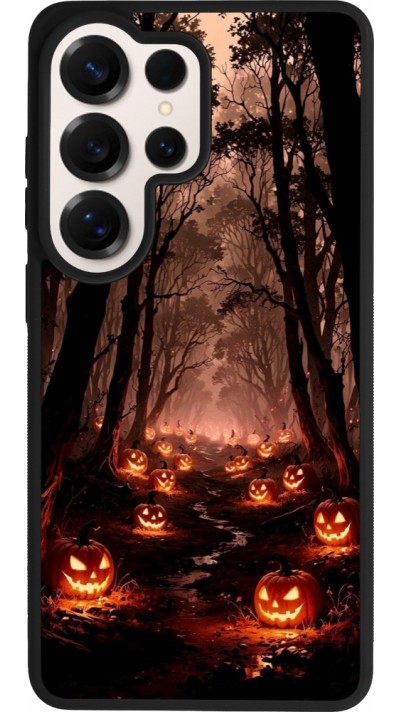 Coque Samsung Galaxy S26 Ultra - Silicone rigide noir Halloween 2025 Road of Terrifying Pumpkins