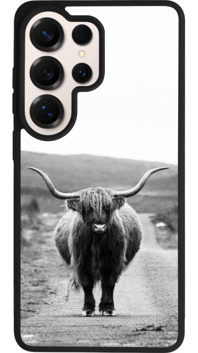 Coque Samsung Galaxy S26 Ultra - Silicone rigide noir Highland cattle