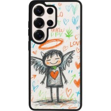 Coque Samsung Galaxy S26 Ultra - Silicone rigide noir Little Angel Sketch Love
